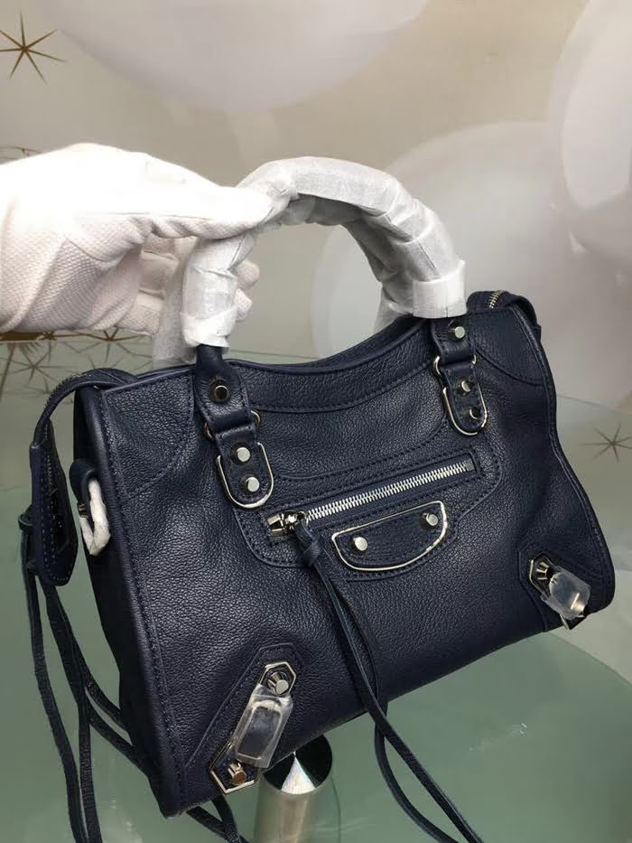 BALENCIAG巴黎世家 機車包 山羊皮銀邊款 原單品質 經典代表作機車包 手提肩背斜挎包  BL1350